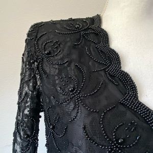 Vintage lace beaded top